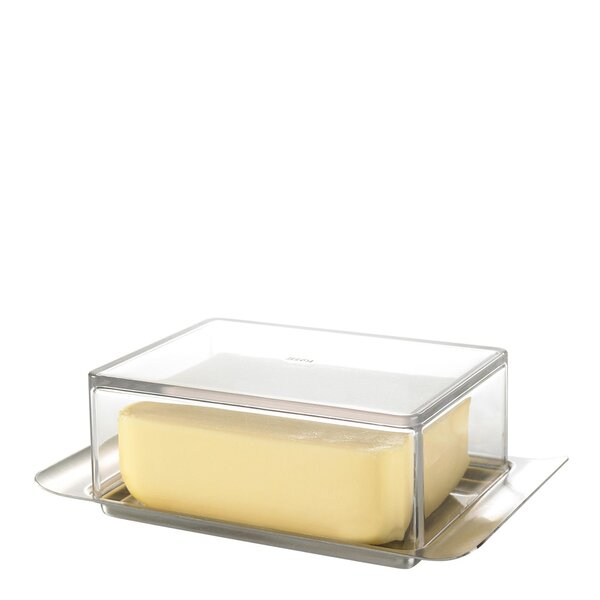 Brunch smørboks 16,3x9,9x5,2 cm stål/transparent