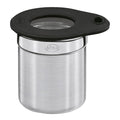 Oppbevaringsboks 10 cl 5x6,5 cm stål/klar/svart