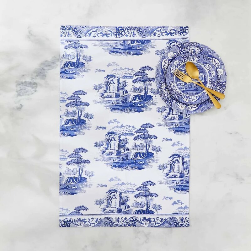 Blue Italian kjøkkenhåndkle 45x74 cm blå/hvit