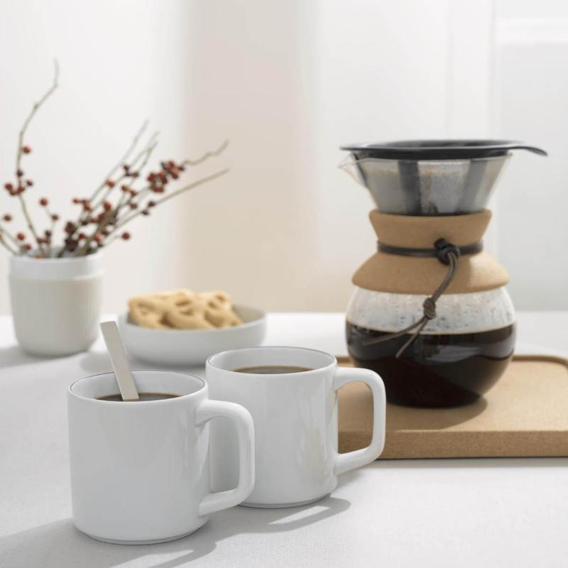 Pour Over kaffebrygger 1 L/8 kopper filter/kork