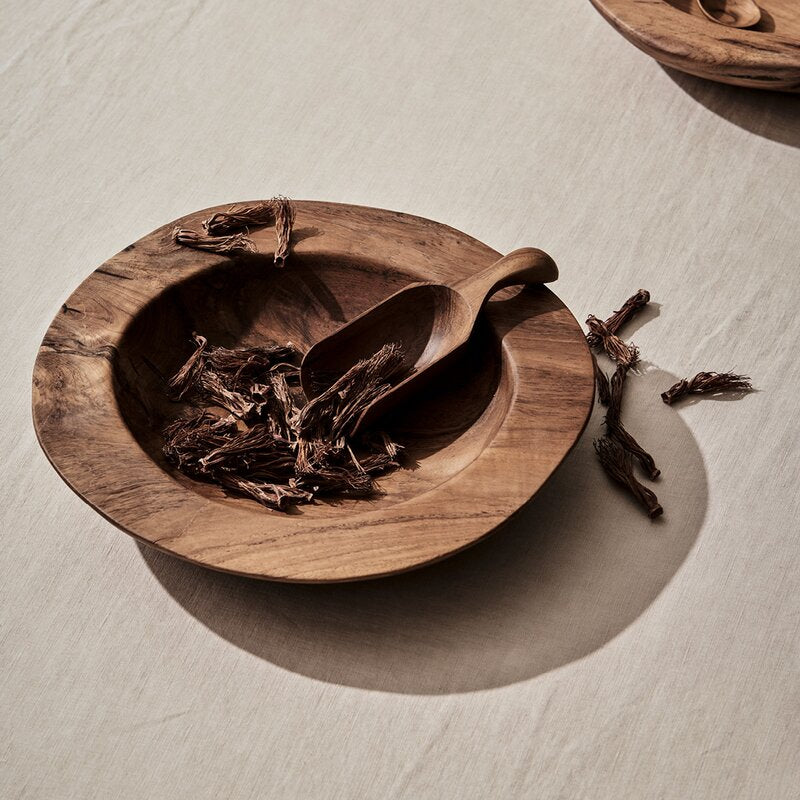 Teak scoop skje 18 cm