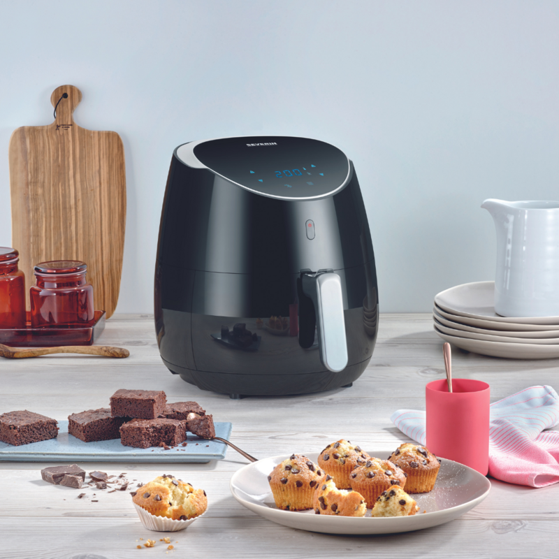 Airfryer 2000W 5L svart/sølv