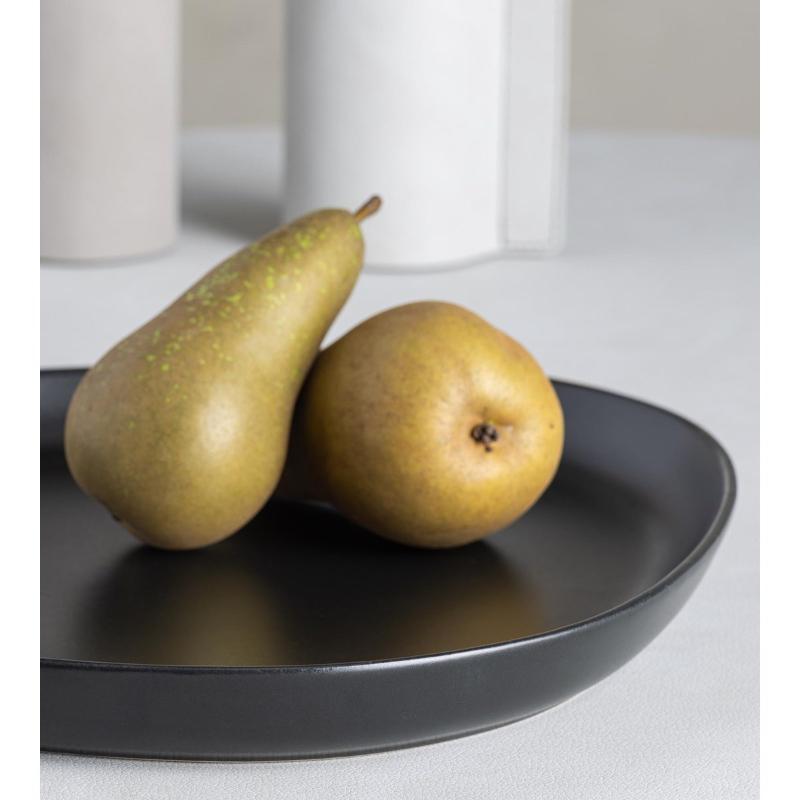 Curve Stoneware serveringsfat 35x30 cm svart