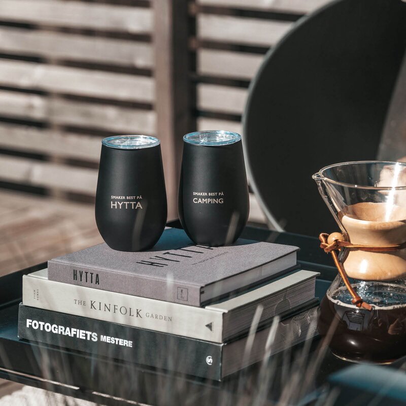 Termokopp hytta 33 cl svart
