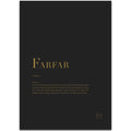 Poster farfar 30x40 cm svart