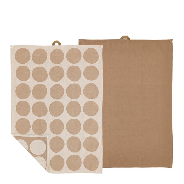 Bubbles kjøkkenhåndkle 50x70 cm 2 stk warm taupe