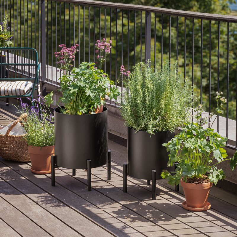 Simply Grow ytterpotte liten 37x42 cm svart