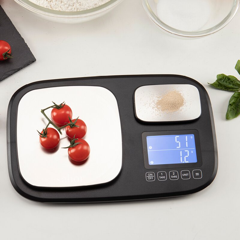 Ultimate kjøkkenvekt med to soner 0,2g–1kg + 1g–10kg