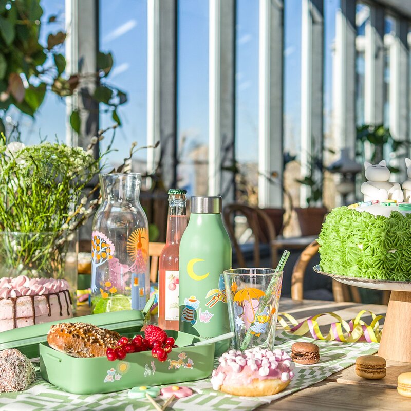 Mummi Fest lunsjboks m/inndeling 0,9L grønn/multi