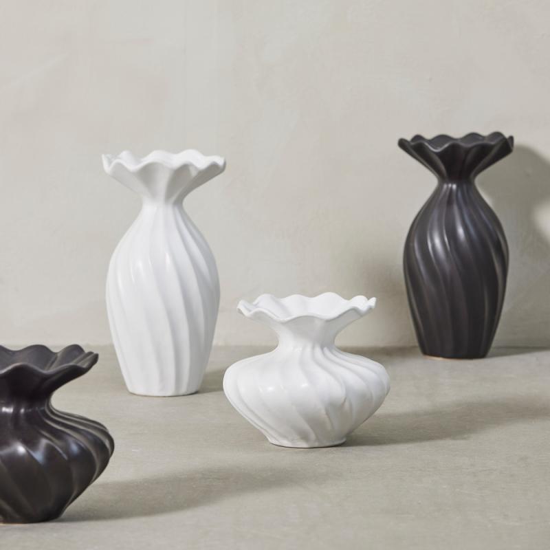 Susille vase 25 cm hvit