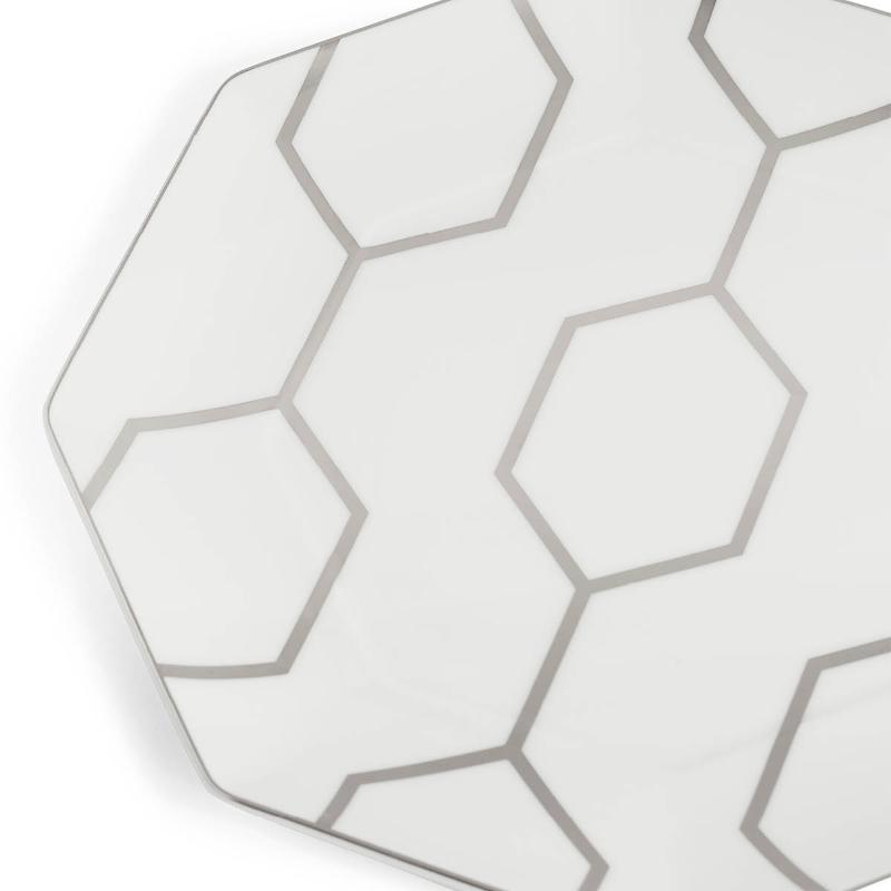 Gio Platinum tallerken åttekantet 23 cm