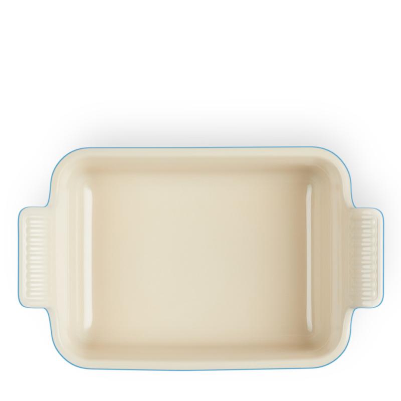 Heritage rektangulært fat 19x14 cm azure