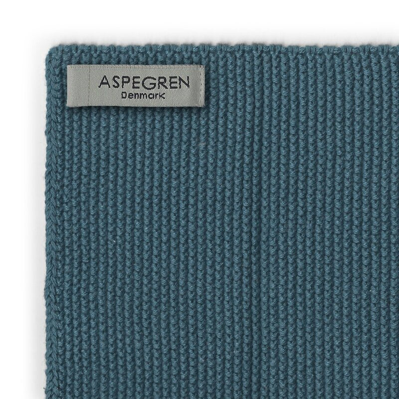 Solid kjøkkenklut strikket 26x26 cm 2 stk blue