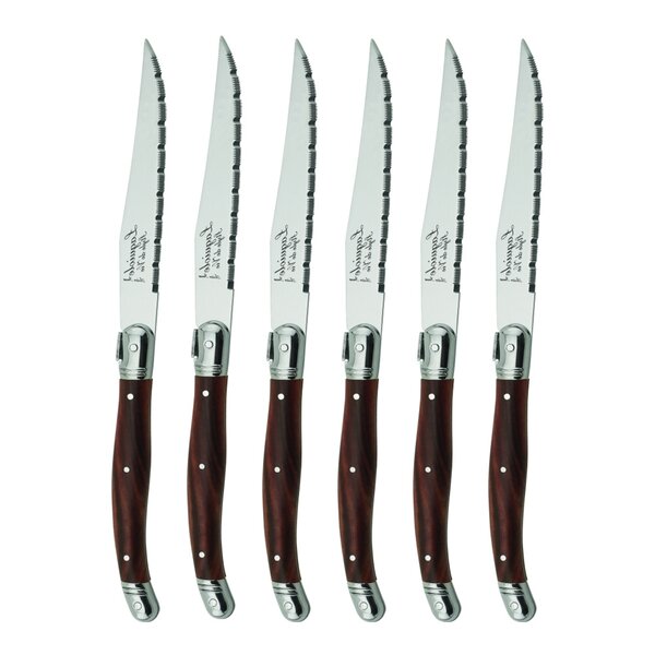 Biffkniver 23 cm 6 stk dark wood