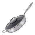 Santo sautépanne m/lokk 28 cm stål/svart