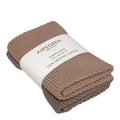 Solid kjøkkenklut strikket 26x26 cm 2 stk mocha mousse