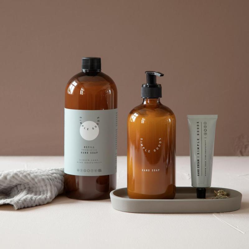 Empty glass bottle tom såpedispenser 500 ml Hand Soap brun