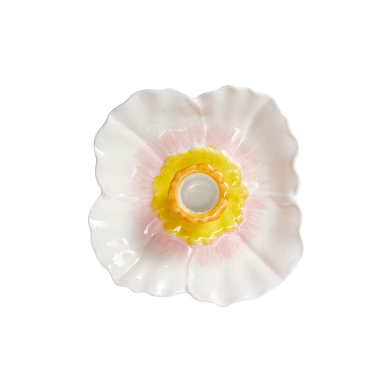 Flora lysestake 12,5 cm beige/rosa