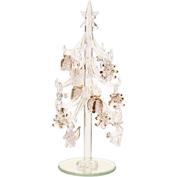Winter Collage glass juletre 8 cm