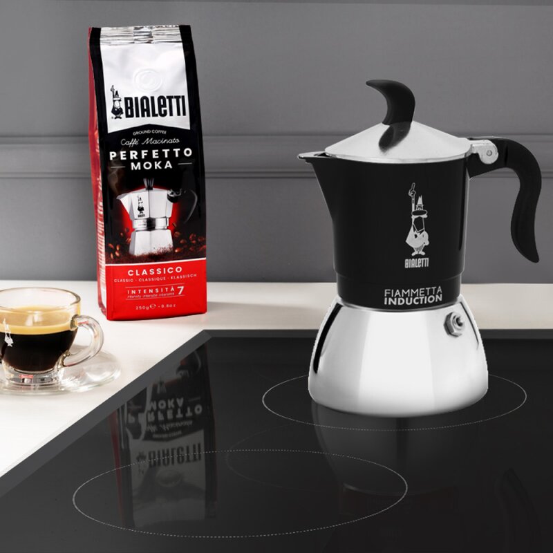 Fiammetta Induction espressokanne 2 kopper 100 ml svart