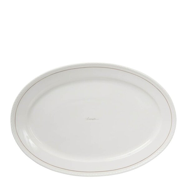 Icons ovalt fat 29x42 cm hvit/beige
