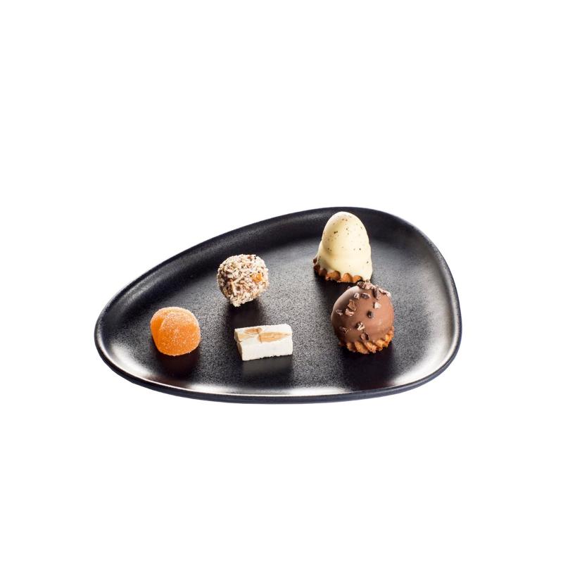 Curve Stoneware frokosttallerken 22x19 cm svart