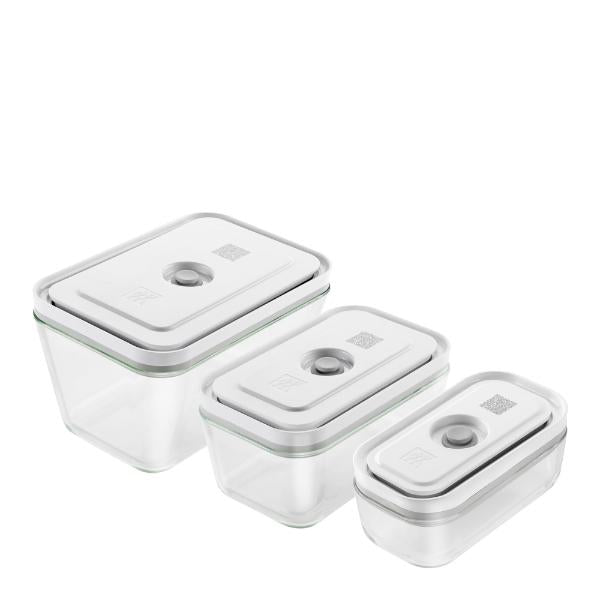 Fresh & Save vakuum box sett 3 stk rektangulær