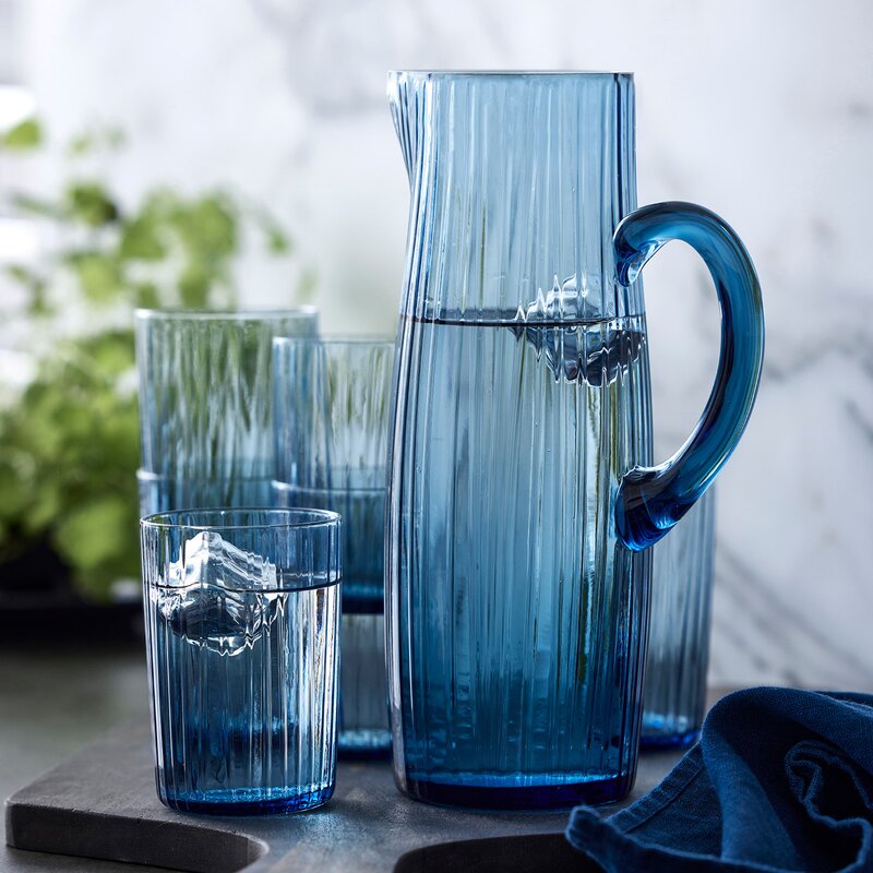 Kusintha vannglass 28 cl 4 stk blå