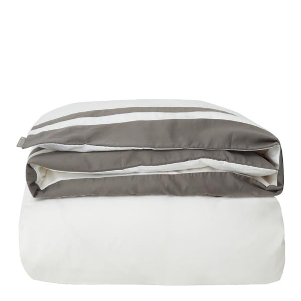 Hotel contrast sengetøy bomullssateng 140x220 cm hvit/charcoal
