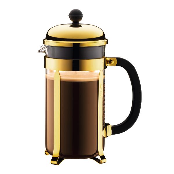 Chambord presskanne 8 kopper 1L gull