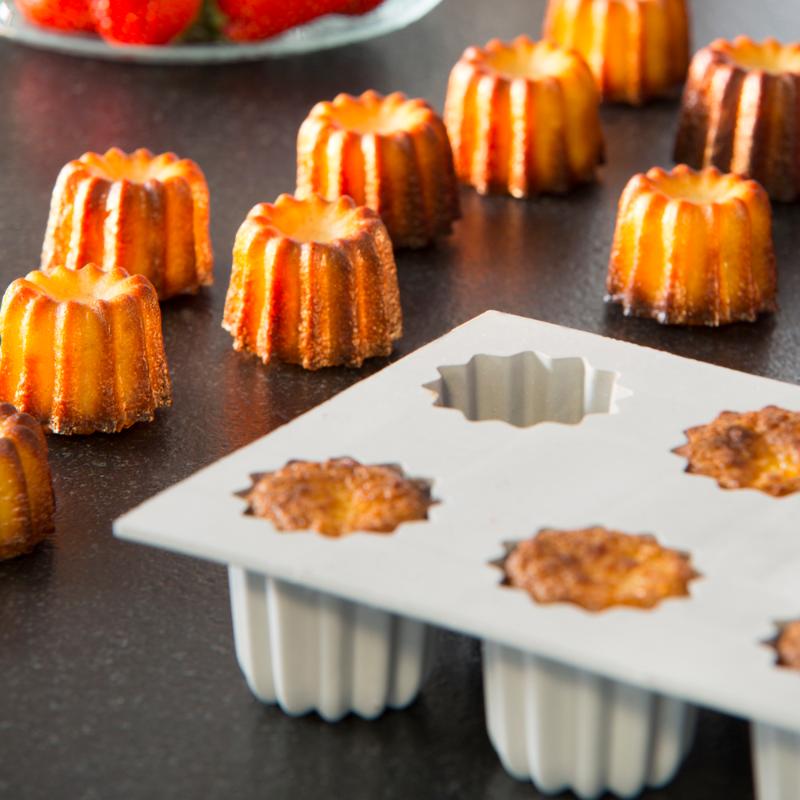 Elastomoule bakeform for 8 canelés grå