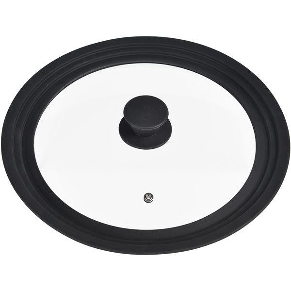 Rix grytelokk 28-32 cm svart/glass