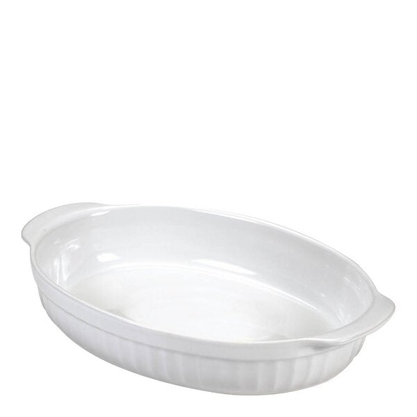 Ceramica ildfastform oval medium 30x18x6 cm hvit