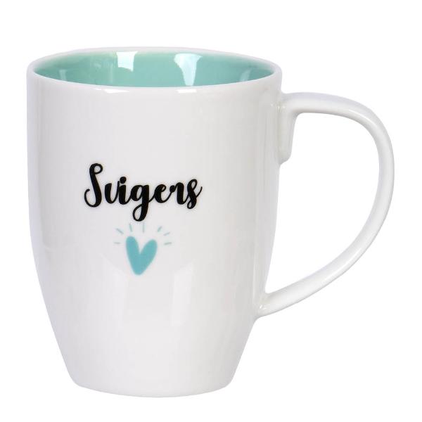 Til deg krus 35 cl svigers hvit/mintgrønn/svart