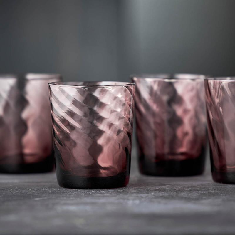 Vienna vannglass 30 cl 4 stk purple