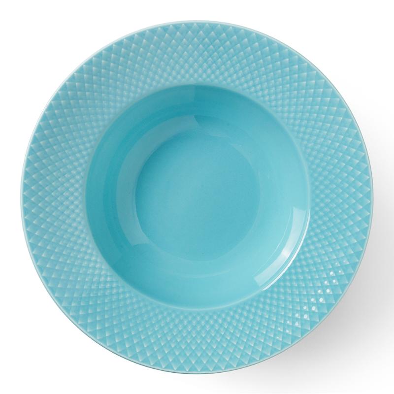Rhombe Color dyp tallerken 24,5 cm turkis