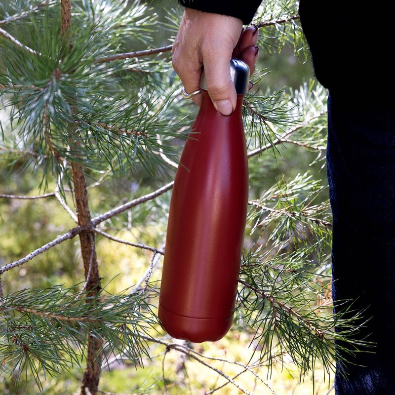 Nils stålflaske 0,5L rød
