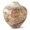 Unik skulptur kunstglass M 24 cm brun multi