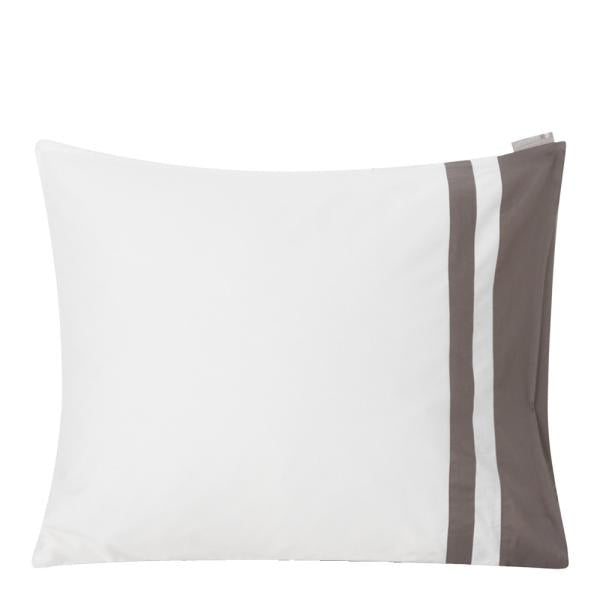 Hotel contrast putevar bomullssateng 50x70 cm hvit/charcoal