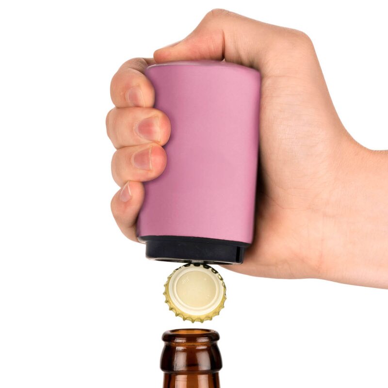 Flaskeåpner 9 cm rosa