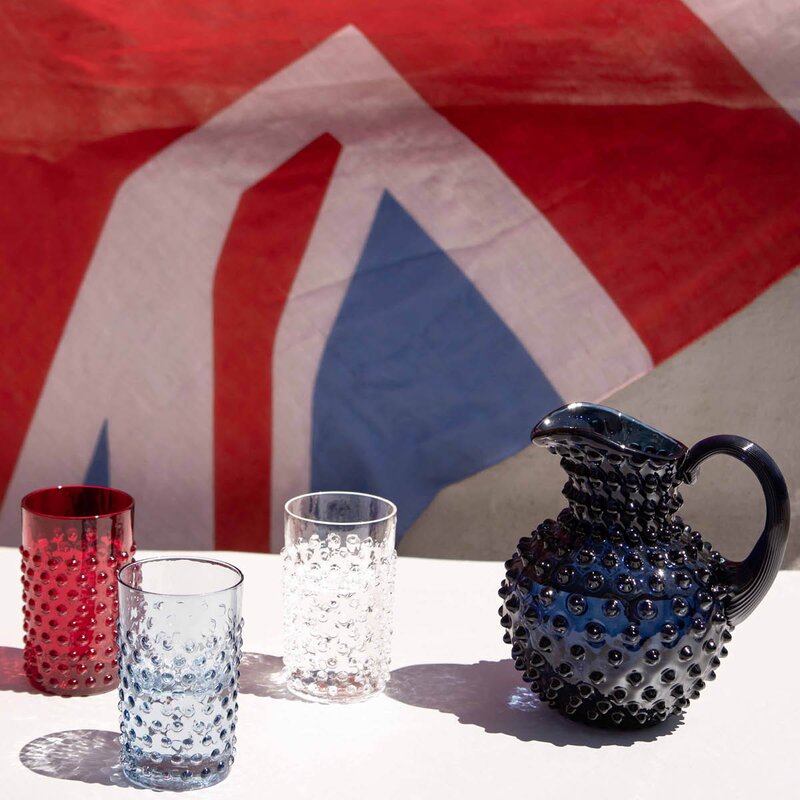 Hobnail karaffel 2L royal blue