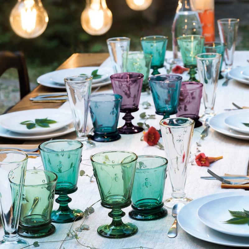 Abeille vinglass 24 cl 6 stk aubergine