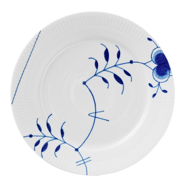 Blå Mega Riflet tallerken 22 cm dekor 9