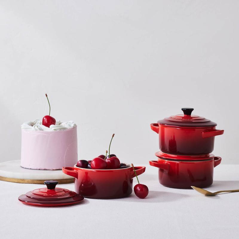 Minigryte ildfast form 0,25L 10 cm cerise