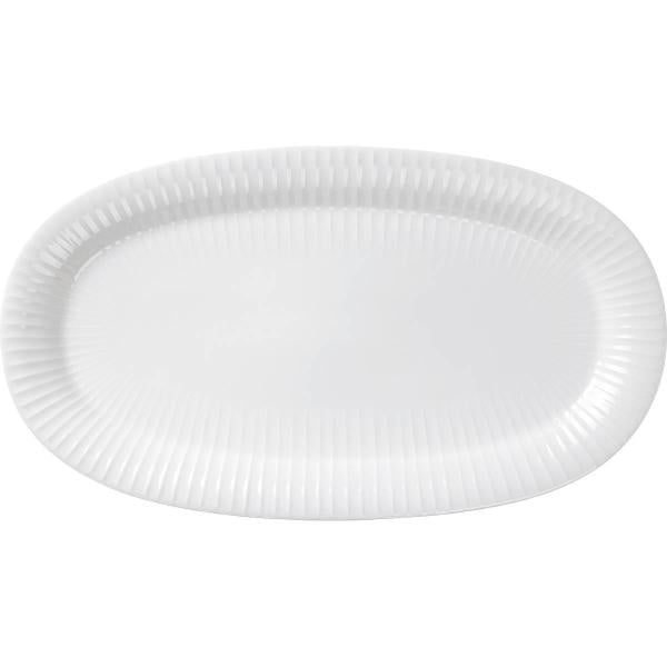 Hammershøi oval serveringsfat 40x22,5 cm hvit
