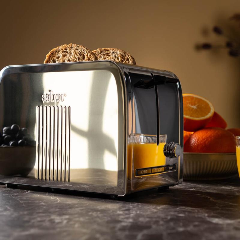 Ultimate dobbel brødrister 230V/1000W stål/blank