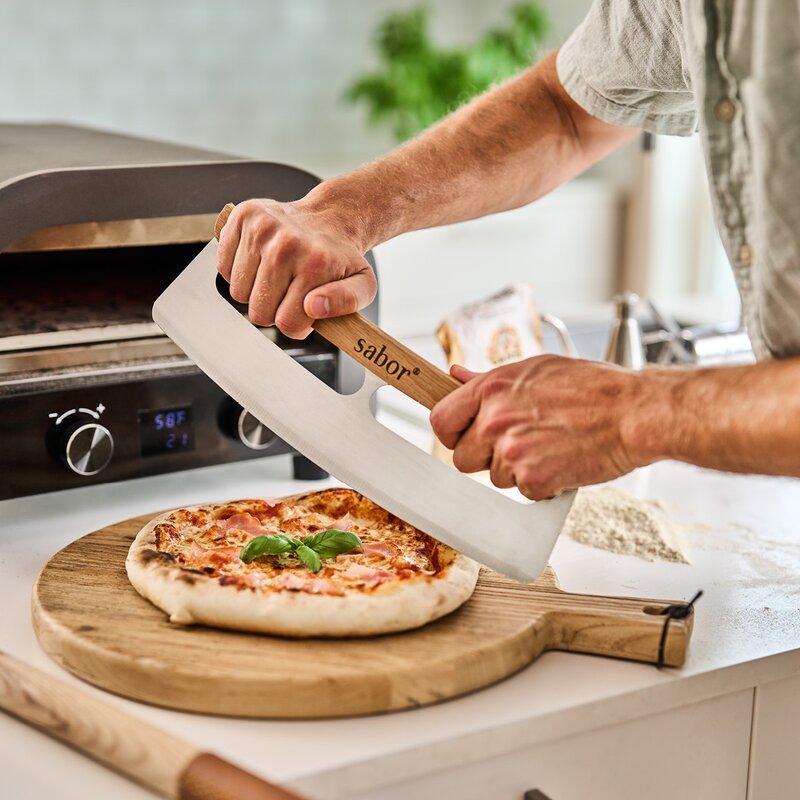 Napo pizzakutter 35 cm natur/børstet