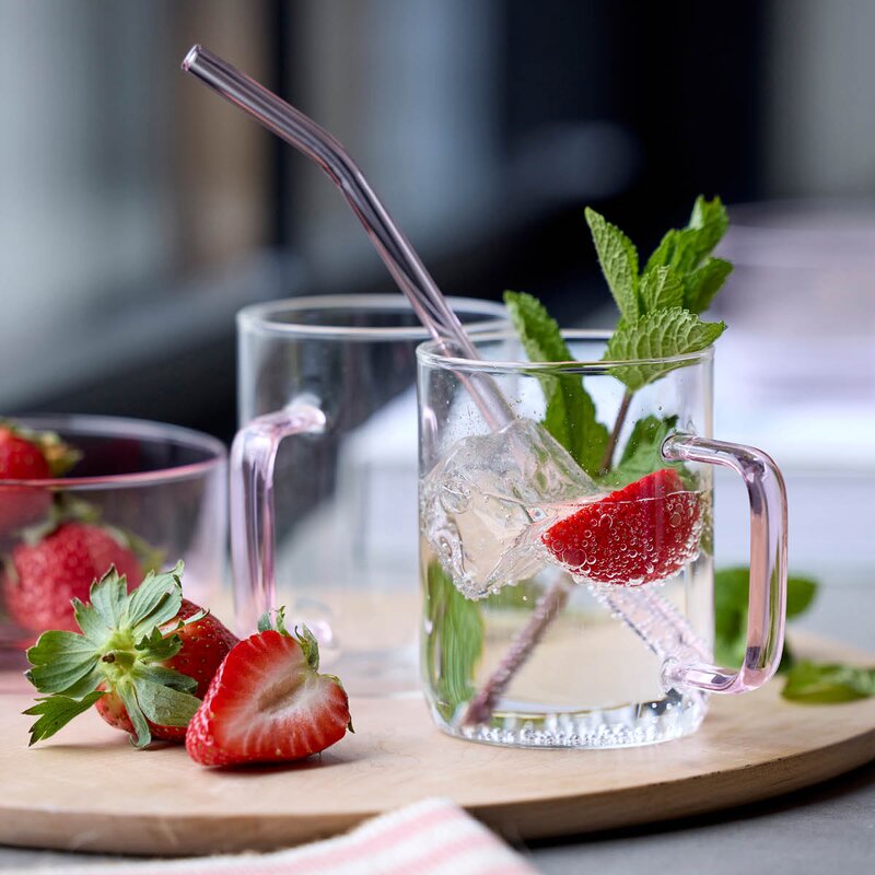 Torino glasskrus 40 cl 2 stk rosa