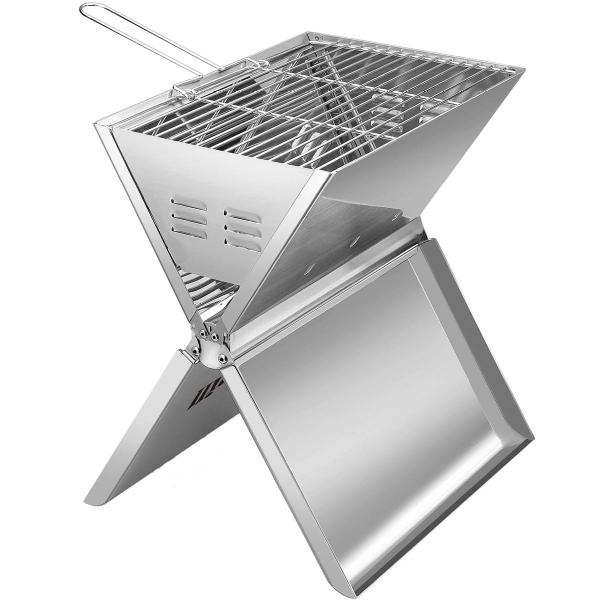 Sammenleggbar grill 36x26 cm rustfritt stål