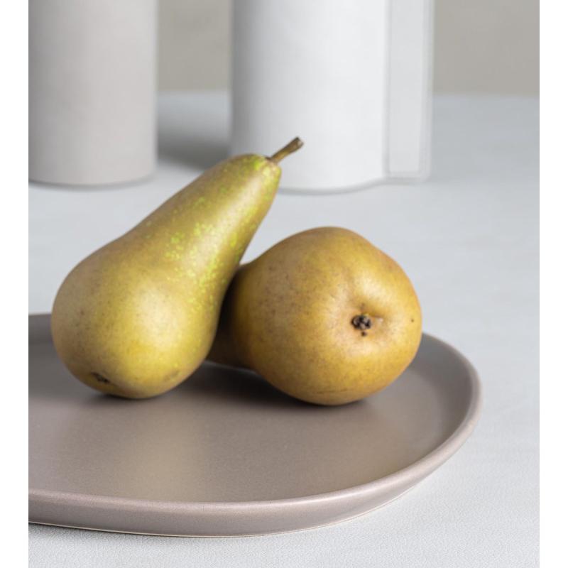 Curve Stoneware middagstallerken 30x26 cm varm grå